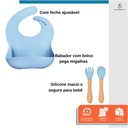 Ver imagem 6 de Kit 10 Pçs Alimentação para Bebê Silicone Infantil Ventosa Azul