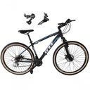 Ver imagem 1 de Bicicleta Aro 29 Gti Roma Alumínio 21v Câmbios Shimano Freio a Disco C- Pneu Faixa Bege Preto-azul