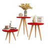 Mesas Triplo Apoio/Lateral/Centro Classic - Vermelho - 1