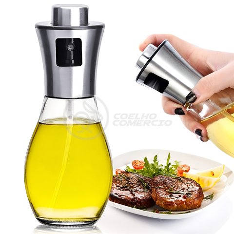 Borrifador Culinário de Óleo Vinagre e Azeite para Churrasco Cozinhar Spray Pulverizador de 200ml