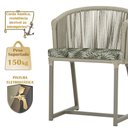 Ver imagem 4 de Mesa com 6 Cadeiras de Jantar Roma 120cm e Noronha em Alumínio Fendi Corda Náutica Estofado 5 Trama