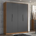 Ver imagem 1 de Guarda Roupa Attore 4 Portas 190m com Cabideiro - Amendola Touch/grafito Demóbile