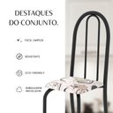 Ver imagem 7 de Conjunto de Mesa Tubular 120cm x 75cm Tampo em Vidro com 4 Cadeiras Iris B Preto/Off White