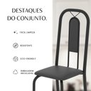 Ver imagem 7 de Conjunto Sala de Jantar com 4 Cadeiras Lívia Preto