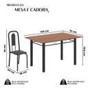 Ver imagem 3 de Conjunto Sala de Jantar com 4 Cadeiras Lívia Preto