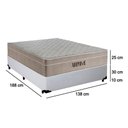 Ver imagem 4 de Cama Box Casal Sintético Cremil + Colchão Molas Ensacadas Airprime 138cm Branco - Suporta até