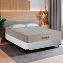 Ver imagem 2 de Cama Box Casal Sintético Cremil + Colchão Molas Ensacadas Airprime 138cm Branco - Suporta até