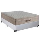 Ver imagem 1 de Cama Box Casal Sintético Cremil + Colchão Molas Ensacadas Airprime 138cm Branco - Suporta até