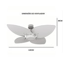 Ver imagem 5 de Ventilador de Teto Natuvent Dahlia LED 4 Pás Madeira Teca 4000k Branco Neutro, Luz Neutra 127V