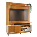 Ver imagem 2 de Estante Ares para Tv de até 75 Polegadas (com Rodízios) - Cinamomo / Off White - Madetec