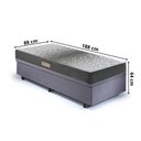 Ver imagem 2 de Base Box Baú 88x188 Suede com Colchão Dual Firm Espuma Ecoflex