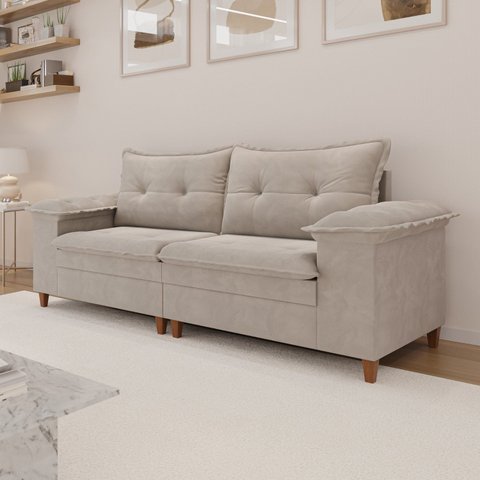 Sofá para Sala de Estar Living 5 Lugares Belmonte