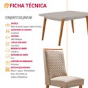 Ver imagem 7 de Mesa de Jantar Copper 120 cm Tampo MDF Vidro Canto Copo com 4 Cadeiras Carolina