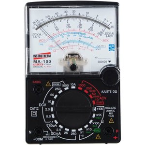 Multímetro Analógico Portátil MA-100 - 04403 - INSTRUTHERM MULTIMETRO ANALOGICO PORTATIL MA-100 INS