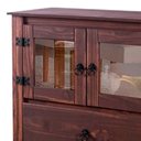 Ver imagem 6 de Balcão Buffet Rústico 3 Portas 1 Gaveta Madeira Maciça - Imbuia