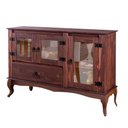 Ver imagem 2 de Balcão Buffet Rústico 3 Portas 1 Gaveta Madeira Maciça - Imbuia