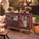 Ver imagem 5 de Balcão Buffet Rústico 3 Portas 1 Gaveta Madeira Maciça - Imbuia