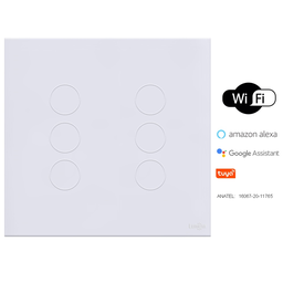 Interruptor Touch WIFI 6 PAD - 4x4 BRANCO - 1