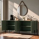 Ver imagem 3 de Aparador Buffet 100% MDF 4 Portas com Pés em Metal 164x85x40cm Jade