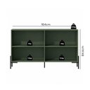 Ver imagem 2 de Aparador Buffet 100% MDF 4 Portas com Pés em Metal 164x85x40cm Jade