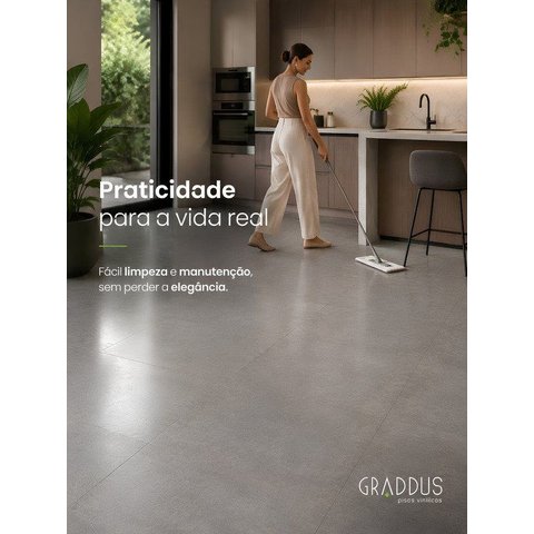 Piso Vinílico Carbon Colado 7 Réguas 91,44x91,44cm 5,8528m² Graddus