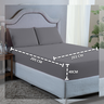 Jogo de Cama Lençol King Size 400 Fios Poliéster 4 Peças Conjunto com Elástico e Fronhas:cinza - 4
