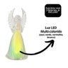 Kit 2 Anjos Decorativos Acrílico Natalino Iluminado Led Colorido 11cm - Nataluz - 4