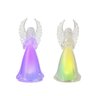 Kit 2 Anjos Decorativos Acrílico Natalino Iluminado Led Colorido 11cm - Nataluz - 3