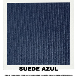 Sofá 4 Lugares Beny com Chaise Direito Suede Azul Marinho - 7