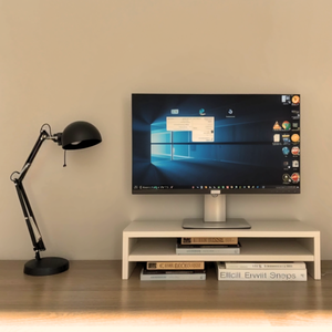 Suporte de Mesa Duplo para Monitor Branco 50x20x12cm