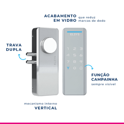 Fechadura Digital de Sobrepor Pop Esf-ds1100v Prata Elsys - 4