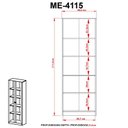 Ver imagem 6 de Armário Estante com 2 Portas de Vidro Me4115 Nogal - Tecno