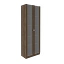 Ver imagem 3 de Armário Estante com 2 Portas de Vidro Me4115 Nogal - Tecno