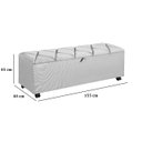 Ver imagem 4 de Baú Recamier Vermelho Com Rodinhas 155cm