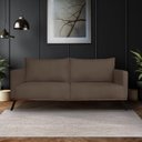 Ver imagem 1 de Sofá Living 2 Lugares Veludo 180cm Marrom Zeki