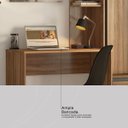 Ver imagem 4 de Mesa Escrivaninha Work Plus 126cmx158cm 1 Porta e 1 Gaveta Amendola-grafito - Edecasamóveis