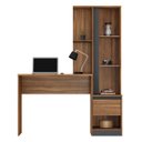 Ver imagem 6 de Mesa Escrivaninha Work Plus 126cmx158cm 1 Porta e 1 Gaveta Amendola-grafito - Edecasamóveis