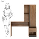 Ver imagem 7 de Mesa Escrivaninha Work Plus 126cmx158cm 1 Porta e 1 Gaveta Amendola-grafito - Edecasamóveis