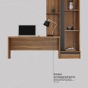 Ver imagem 3 de Mesa Escrivaninha Work Plus 126cmx158cm 1 Porta e 1 Gaveta Amendola-grafito - Edecasamóveis