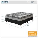Ver imagem 3 de Cama Box Preta + Colchão Casal Ortopédico San Gabriel Espuma D33 One Pillow 138x188x70cm