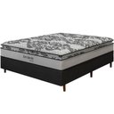 Ver imagem 1 de Cama Box Preta + Colchão Casal Ortopédico San Gabriel Espuma D33 One Pillow 138x188x70cm