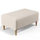 Ver imagem 2 de Puff Decorativo Sala de Estar Cléo W01 Pés Palito 90 cm - Lyam Decor Cléo Pés Palito Linho Cru