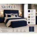 Ver imagem 4 de Cabeceira Estofada Recamier Baú para Cama Box 160cm Queen:Azul
