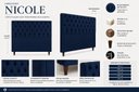 Ver imagem 2 de Cabeceira Estofada Recamier Baú para Cama Box 160cm Queen:Azul