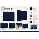 Ver imagem 2 de Cabeceira Estofada Recamier Baú para Cama Box 160cm Queen:Azul