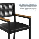 Ver mais imagens de Conjunto Sala de Jantar Mesa Redonda 6 Cadeiras Barcelona MDF Coliseu Preto Cinamomo/Preto Galaxy