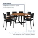 Ver imagem 6 de Conjunto Sala de Jantar 6 Lugares Redonda Mesa Coliseu com Cadeiras Barcelona