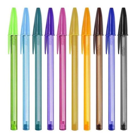 Caneta Esferográfica Cristal Fashion 9308586 1.2mm 10 Cores - Bic
