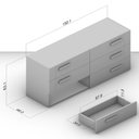 Ver imagem 5 de Cômoda com 6 Gavetas Lisboa Branco Politorno