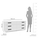 Ver imagem 4 de Cômoda com 6 Gavetas Lisboa Branco Politorno